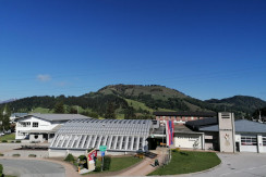 Blick vom Balkon auf die Buchensteinwand