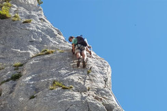 Klettern Steinplatte Waidring