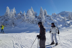 Skifahren Steinplatte