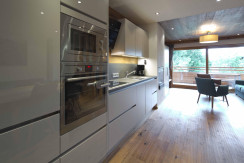 Küche mit Wohnzimmer