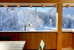 winterlicher Ausblick zum Bienenhaus