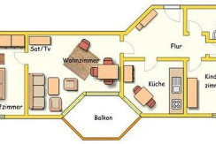 Layout apartment A 77,69 qm