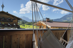 Balkon mit Blick auf den Wilden Kaiser