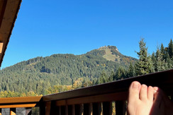 Aussicht vom Balkon - Buchensteinwand